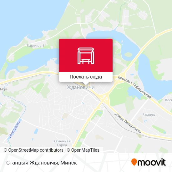 Карта Станцыя Ждановічы