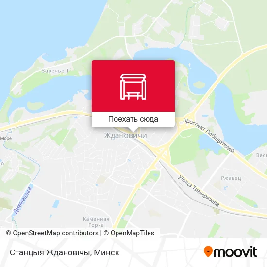 Карта Станцыя Ждановічы