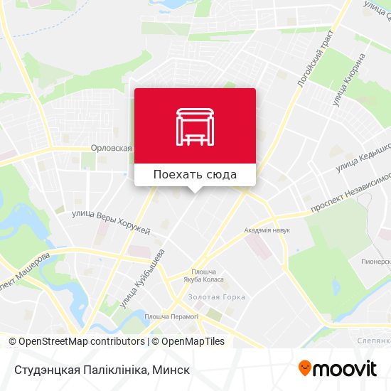 Карта Студэнцкая Паліклініка