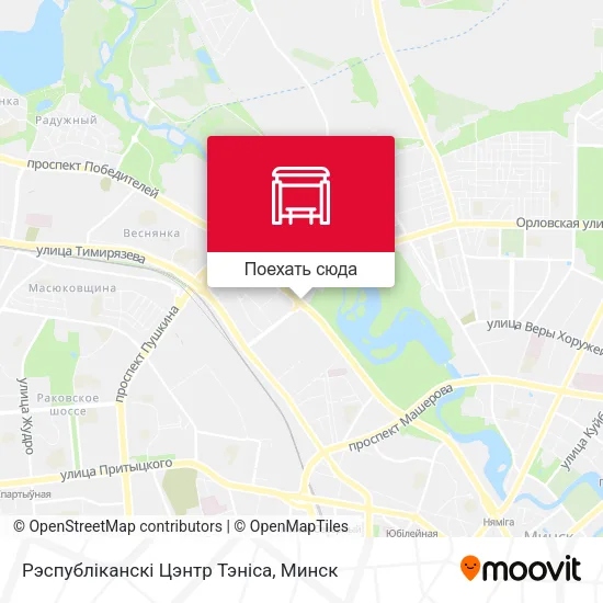 Карта Рэспубліканскі Цэнтр Тэніса