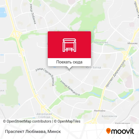 Карта Праспект Любімава