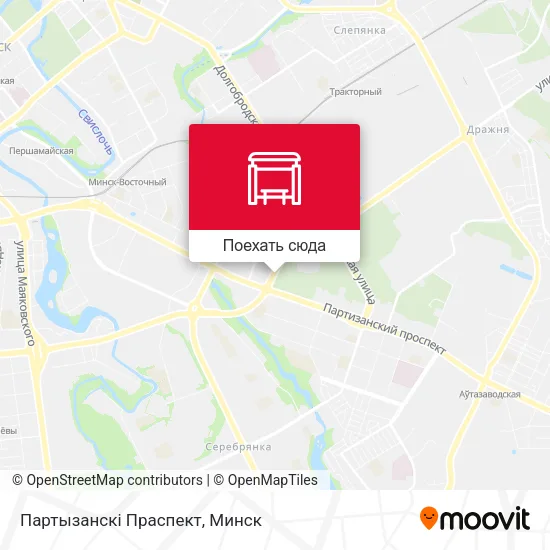 Карта Партызанскі Праспект