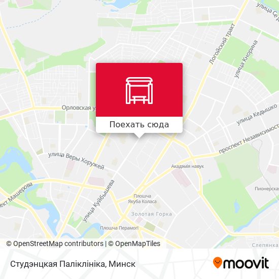 Карта Студэнцкая Паліклініка