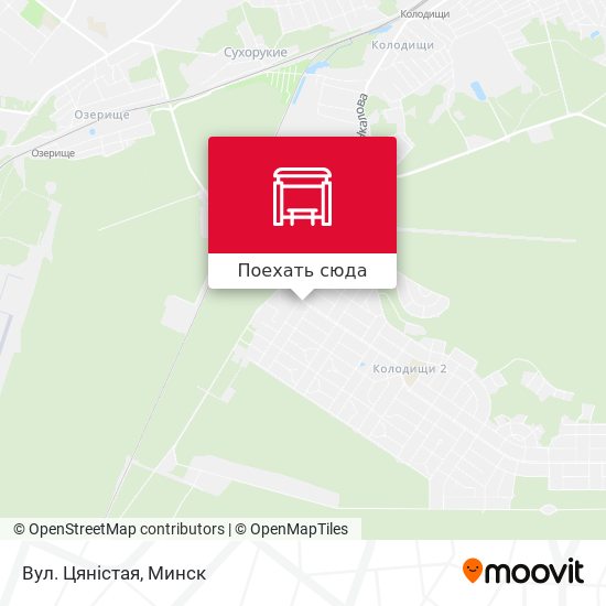 Карта Вул. Цяністая