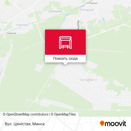 Карта Вул. Цяністая