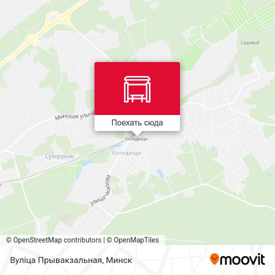 Карта Вуліца Прывакзальная