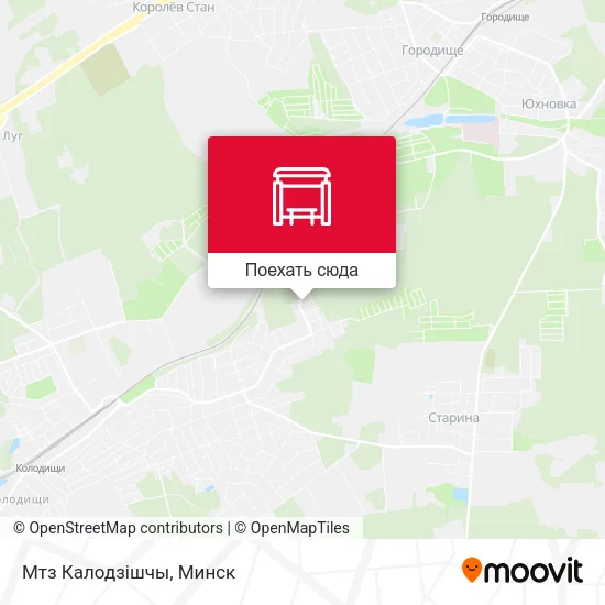 Карта Мтз Калодзішчы