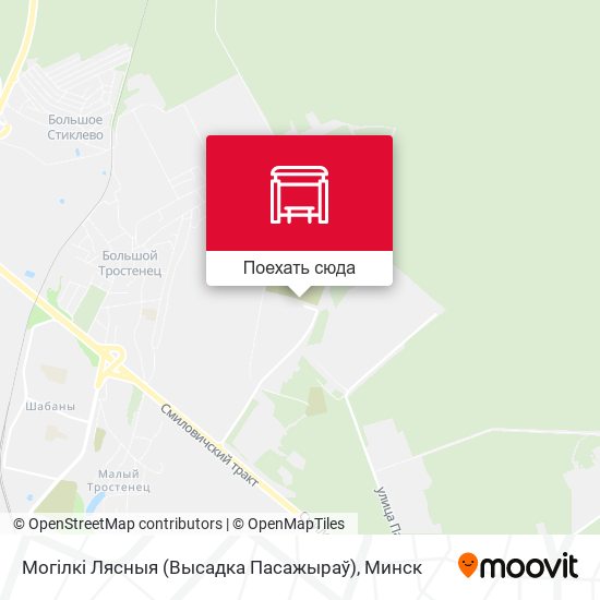 Карта Могілкі Лясныя (Высадка Пасажыраў)