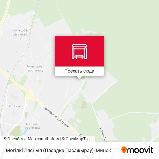 Карта Могілкі Лясныя (Пасадка Пасажыраў)