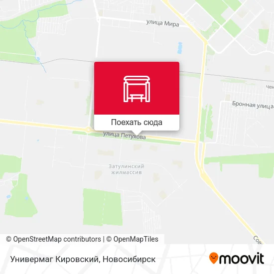 Карта Универмаг Кировский