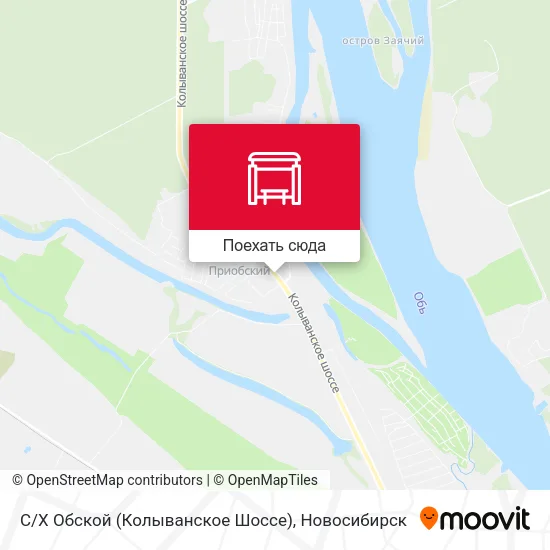 Карта С/Х Обской (Колыванское Шоссе)