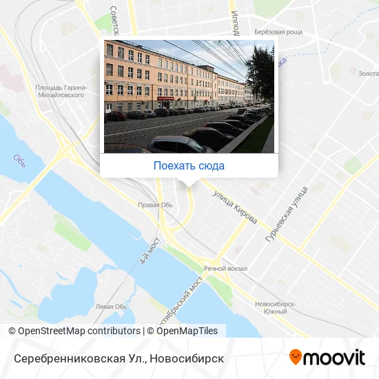 Карта Серебренниковская Ул.