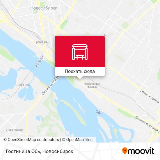 Карта Гостиница Обь