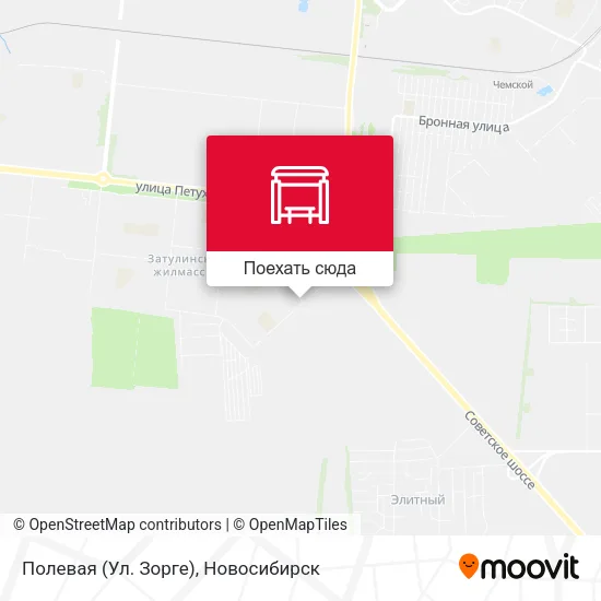 Карта Полевая (Ул. Зорге)