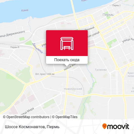 Карта Шоссе Космонавтов