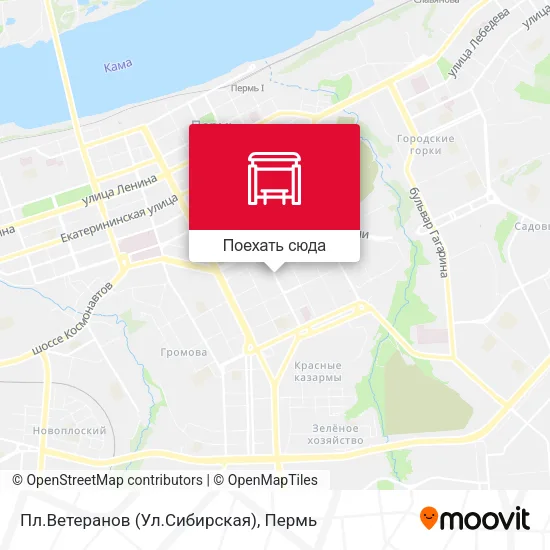 Карта Пл.Ветеранов (Ул.Сибирская)
