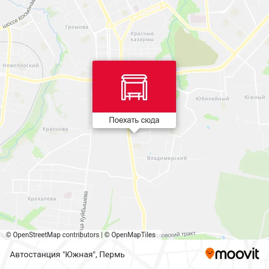 Карта Автостанция "Южная"