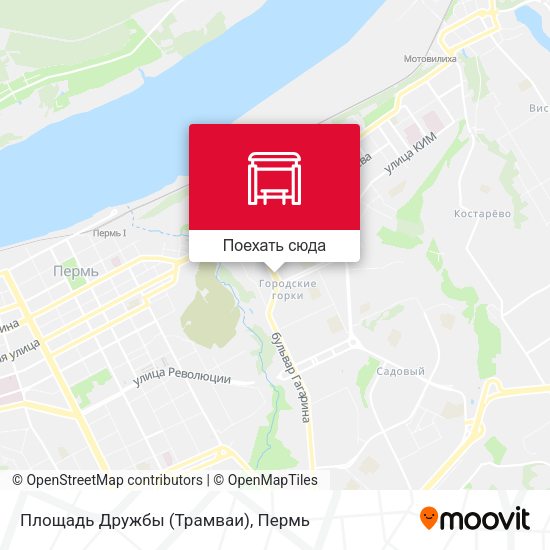 Карта Площадь Дружбы (Трамваи)