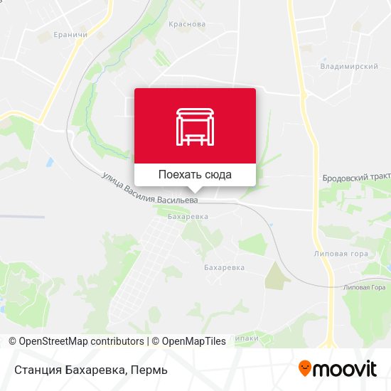 Карта Станция Бахаревка