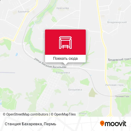 Карта Станция Бахаревка
