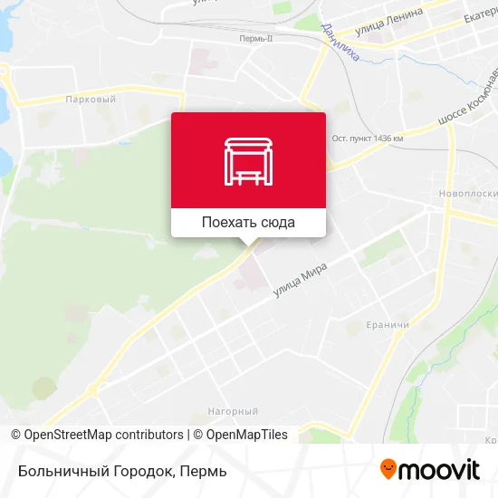 Карта Больничный Городок
