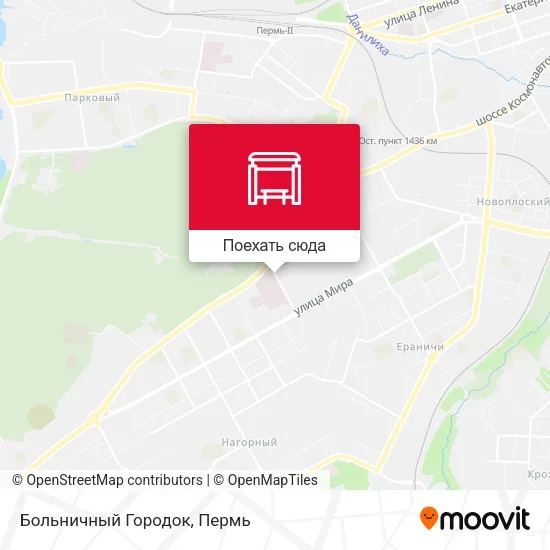 Карта Больничный Городок