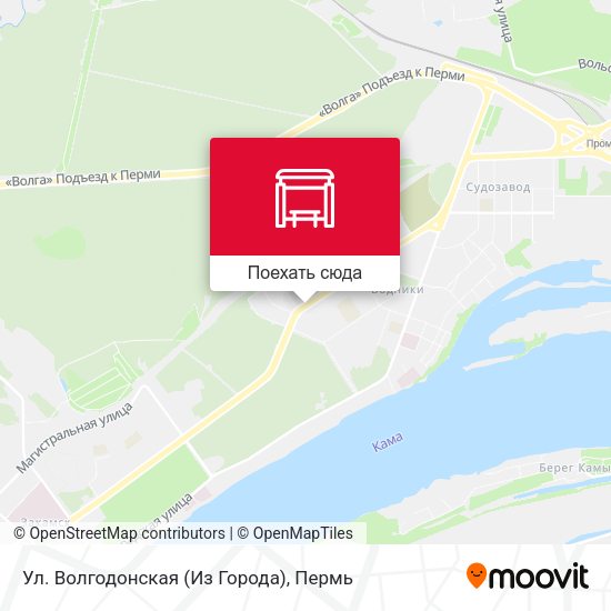 Карта Ул. Волгодонская (Из Города)