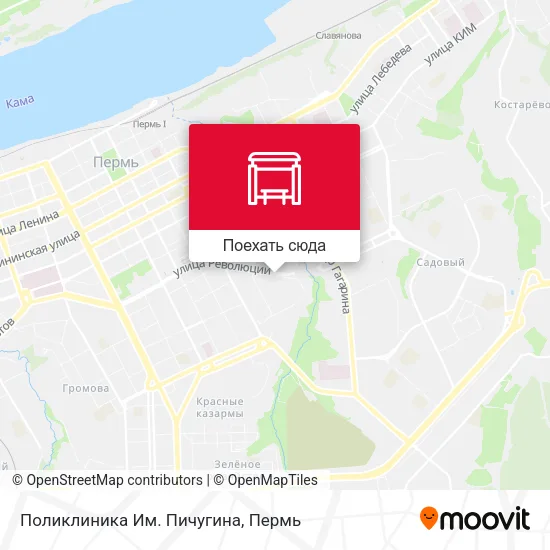 Карта Поликлиника Им. Пичугина