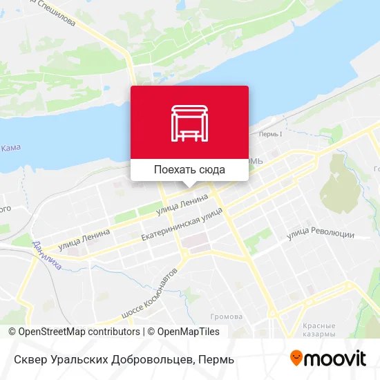 Карта Сквер Уральских Добровольцев
