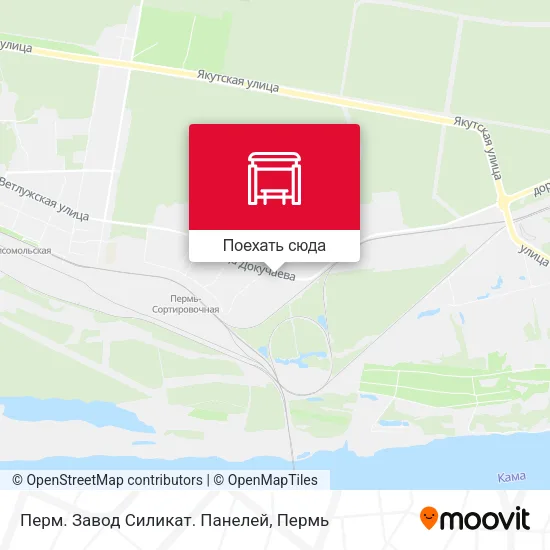 Карта Перм. Завод Силикат. Панелей