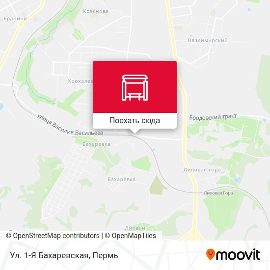 Карта Ул. 1-Я Бахаревская