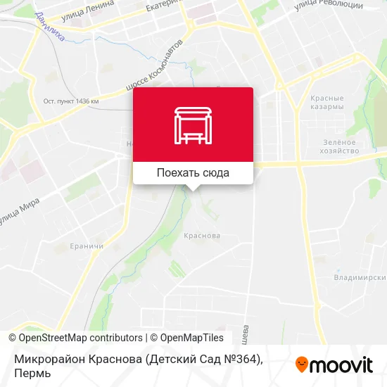 Карта Микрорайон Краснова (Детский Сад №364)