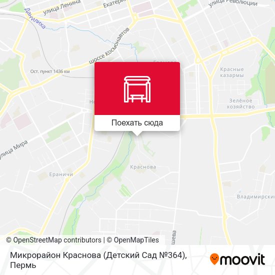 Карта Микрорайон Краснова (Детский Сад №364)