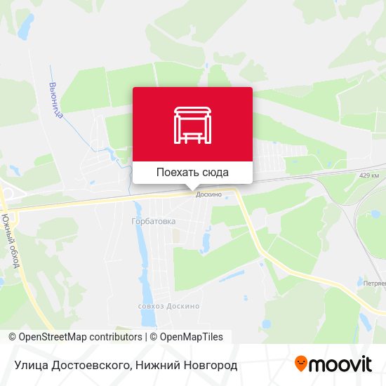 Карта Улица Достоевского