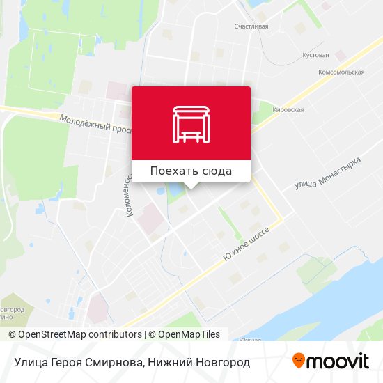 Карта Улица Героя Смирнова