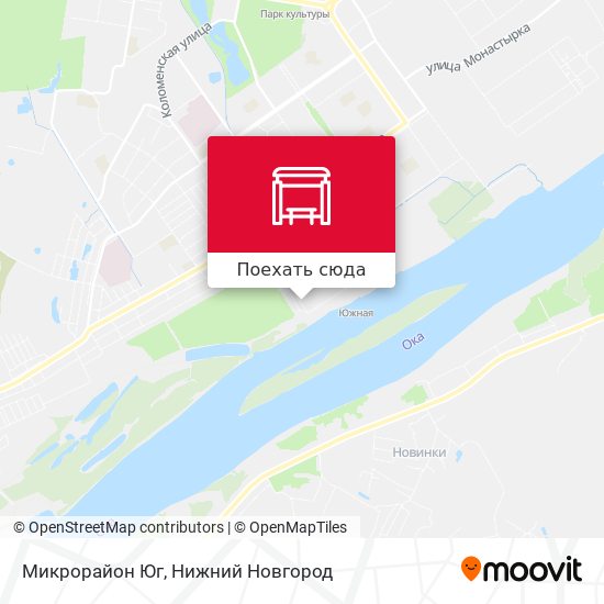 Карта Микрорайон Юг