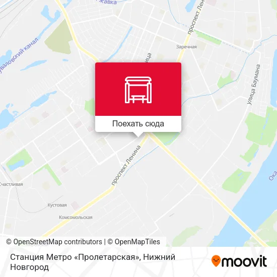 Карта Станция Метро «Пролетарская»