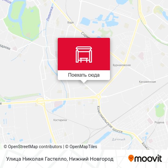 Карта Улица Николая Гастелло