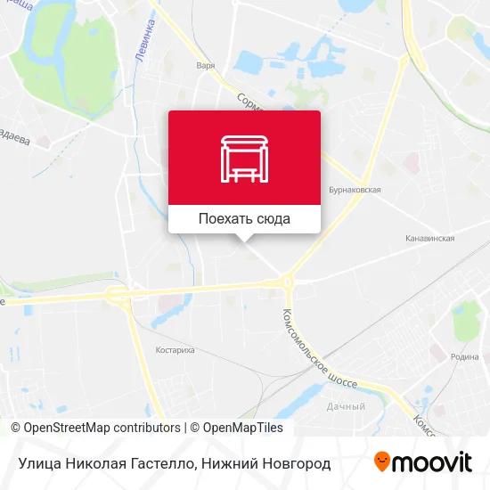 Карта Улица Николая Гастелло