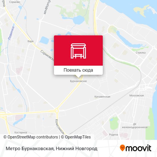 Карта Метро Бурнаковская