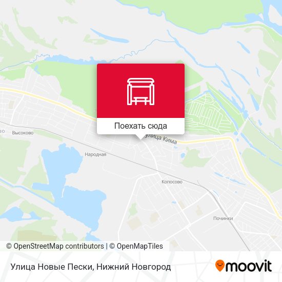 Карта Улица Новые Пески