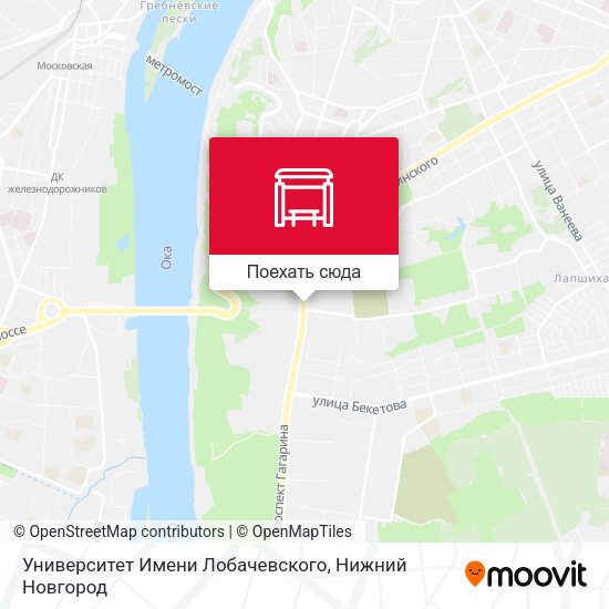 Карта Университет Имени Лобачевского