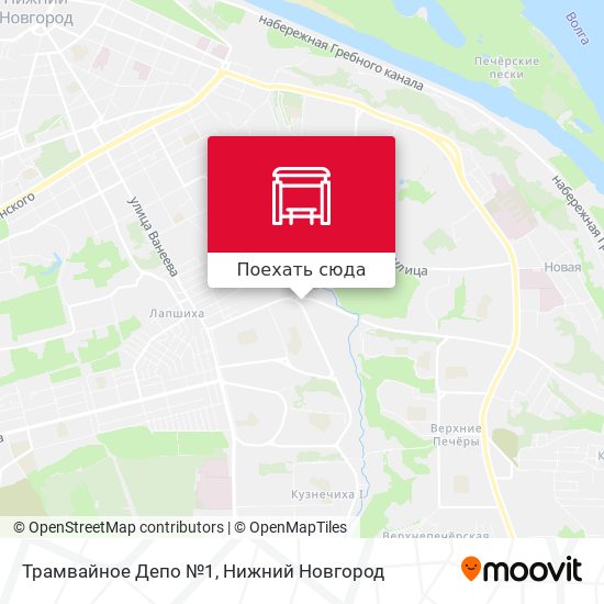 Карта Трамвайное Депо №1