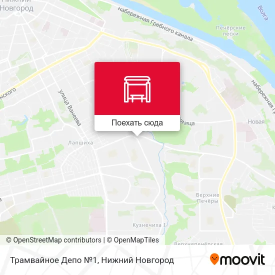 Карта Трамвайное Депо №1