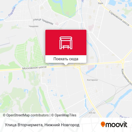 Карта Улица Вторчермета