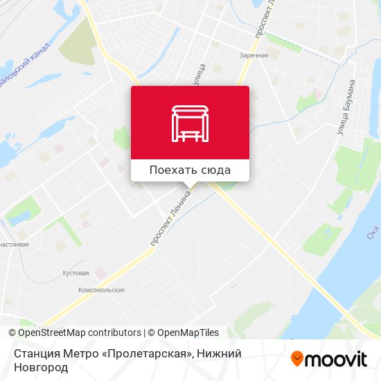 Карта Станция Метро «Пролетарская»