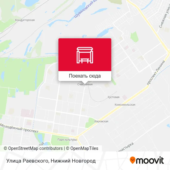 Карта Улица Раевского