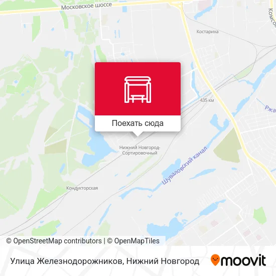 Карта Улица Железнодорожников