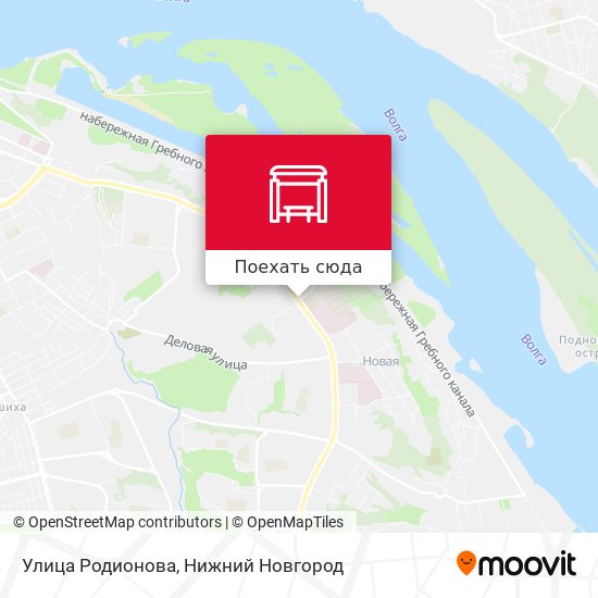 Карта Улица Родионова