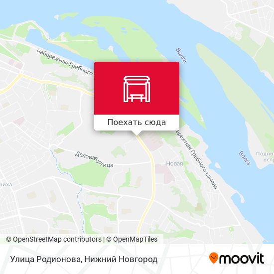 Карта Улица Родионова